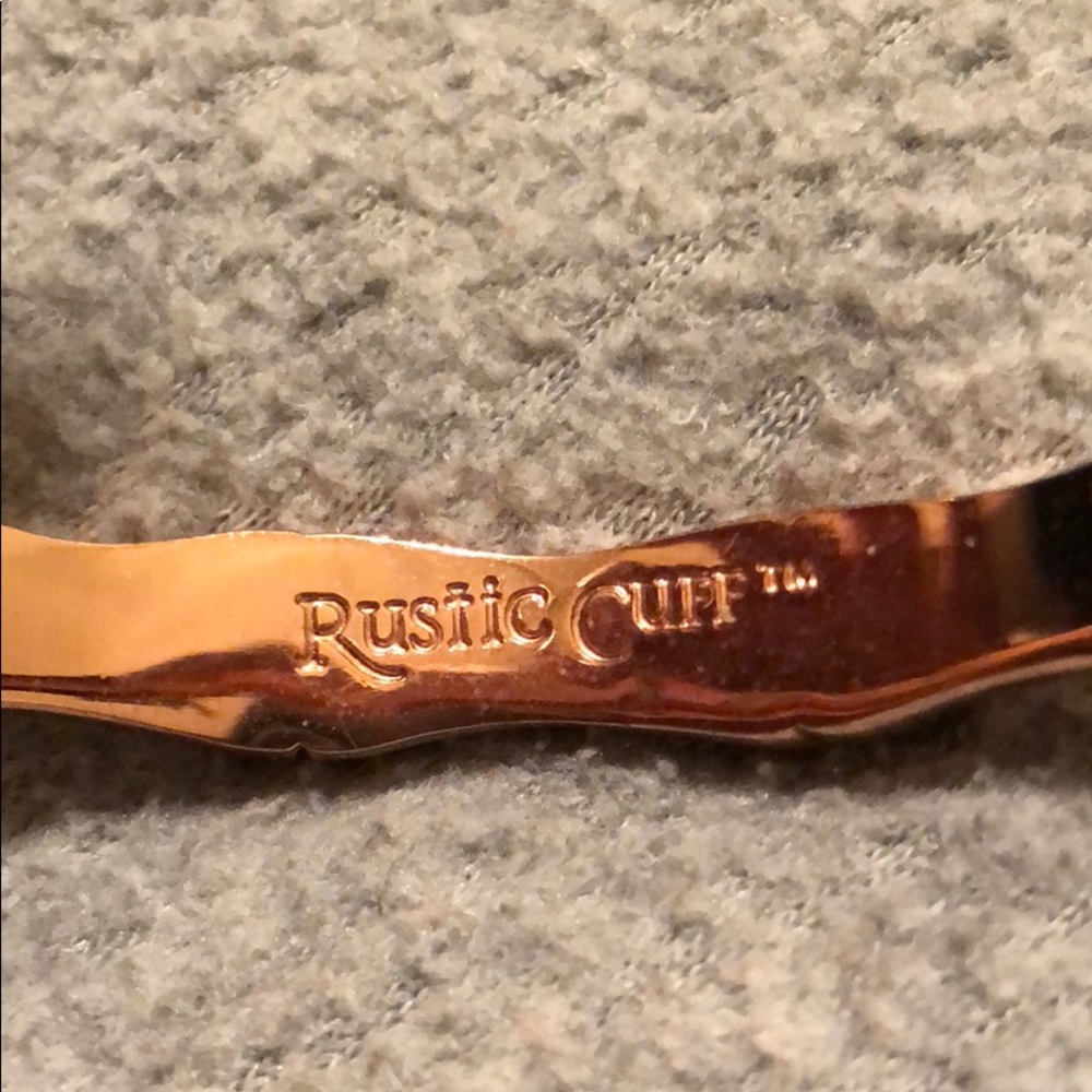 Rose Gold Rustic Cuff - Picture 2 of 2